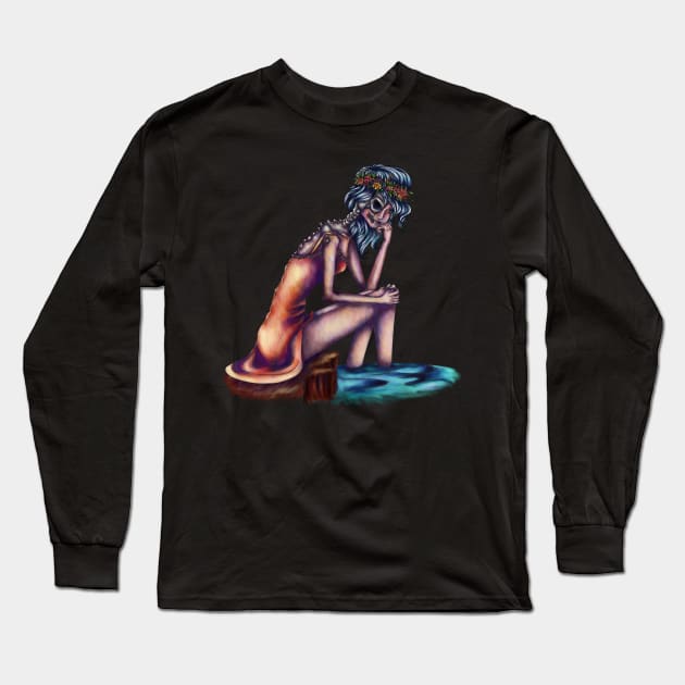 Death Queen Long Sleeve T-Shirt by JaqAttaq